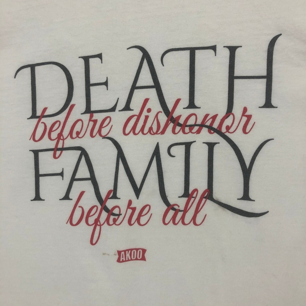 AKOO Brand Death Before Dishonor Family Graphic T Shirt Men's Size XL‎